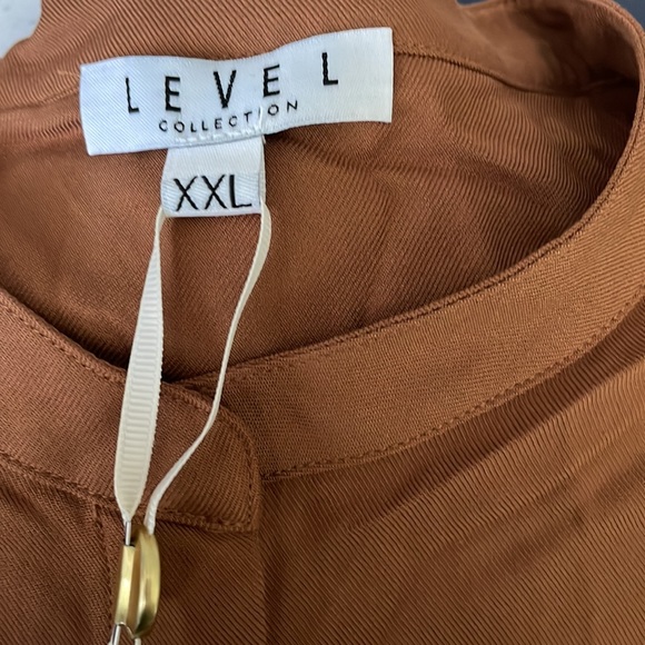 Level Collection Maxi Tiered Dress 2XL NWT | Cognac - Picture 5 of 7